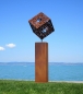 Preview: Cube on column artwork rusty